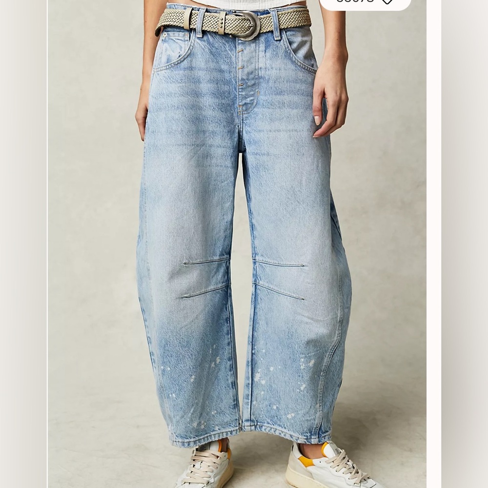 Free People barrel jeans